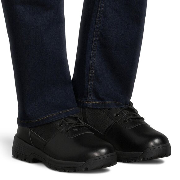 Men's Comfort Combat Tactical Boots Waterproof Slip Oil Resistant Zippered Black - Picture 9 of 10